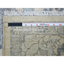 Load image into Gallery viewer, 6&#39;2&quot;x8&#39;9&quot; Ivory, Pure Wool Natural Dyes Hand Knotted, Densely Woven Fine Peshawar With Heriz Design, Oriental Rug FWR425658