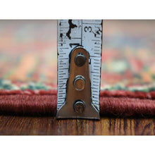 Load image into Gallery viewer, 2&#39;x2&#39;10&quot; Brick Red, Natural Dyes, Afghan Ersari With Elephant Feet Design, Hand Knotted, Pure Wool Oriental Rug FWR425856