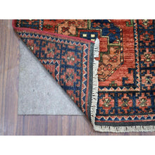 Load image into Gallery viewer, 2&#39;1&quot;x2&#39;10&quot; Coral Red Natural Dyes, Afghan Ersari With Elephant Feet Design. Hand Knotted, Pure Wool Oriental Rug FWR426132