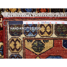 Load image into Gallery viewer, 1&#39;10&quot;x3&#39; Brick Red Afghan Ersari with Boteh Design, Hand Knotted, Natural Dyes, Soft and Shiny Wool Oriental Rug FWR426288