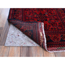 Load image into Gallery viewer, 2&#39;7&quot;x4&#39;2&quot; Angels Red, Afghan Khamyab With Tribal Design, Soft And Shiny Wool, Vegetable Dyes, Hand Knotted, Mat, Sample, Oriental Rug FWR4260