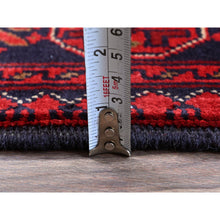 Load image into Gallery viewer, 2&#39;7&quot;x4&#39;2&quot; Angels Red, Afghan Khamyab With Tribal Design, Soft And Shiny Wool, Vegetable Dyes, Hand Knotted, Mat, Sample, Oriental Rug FWR4260