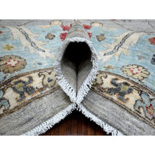 Load image into Gallery viewer, 9&#39;2&quot;x12&#39; Cloud Gray, Fine Peshawar With Heriz Design Natural Dyes, 100% Wool Hand Knotted, Oriental Rug FWR426792