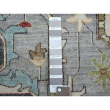 Load image into Gallery viewer, 9&#39;2&quot;x12&#39; Cloud Gray, Fine Peshawar With Heriz Design Natural Dyes, 100% Wool Hand Knotted, Oriental Rug FWR426792