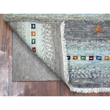 Load image into Gallery viewer, 3&#39;3&quot;x4&#39;9&quot; Shades of Gray, Afghan Kashkuli Gabbeh with Little Camel Figurines, Hand Knotted, Pure Wool Oriental Rug FWR426828