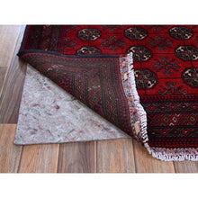 Load image into Gallery viewer, 2&#39;9&quot;x4&#39;4&quot; Berry Red, Princess Bokara With Geometric Medallions Design, 100% Wool, Veggie Dyes, Hand Knotted, Mat, Sample, Oriental Rug FWR4266