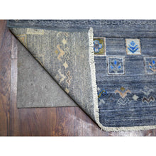 Load image into Gallery viewer, 2&#39;7&quot;x9&#39;8&quot; Shades Of Gray, Afghan Kashkuli Gabbeh With Pictorial Design, Hand Knotted, Fairly Short Pile, Natural Dyes, 100% Wool Runner Oriental Rug FWR427506