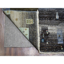 Load image into Gallery viewer, 4&#39;x5&#39;10&quot; Colorful, Afghan Kashkuli Gabbeh With Pictorial Design, Natural Dyes, Hand Knotted, Influenced By Folk Inspired Motifs, Hand Spun Wool Oriental Rug FWR427518