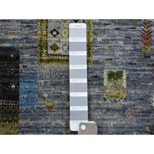 4'x5'10" Colorful, Afghan Kashkuli Gabbeh With Pictorial Design, Natural Dyes, Hand Knotted, Influenced By Folk Inspired Motifs, Hand Spun Wool Oriental Rug FWR427518