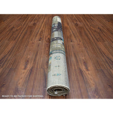 Load image into Gallery viewer, 4&#39;x5&#39;10&quot; Charcoal Gray, Hand Knotted, Fairly Short Pile, Afghan Kashkuli Gabbeh With Pictorial Design, Hand Spun Wool Oriental Rug FWR427524