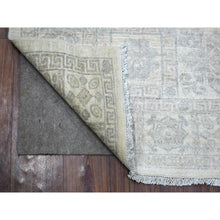 Load image into Gallery viewer, 4&#39;1&quot;x5&#39;9&quot; Ivory, White Wash Peshawar With Motifs, Soft Wool Natural Dyes Hand Knotted, Oriental Rug FWR427554