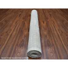 Load image into Gallery viewer, 4&#39;1&quot;x5&#39;9&quot; Ivory, White Wash Peshawar With Motifs, Soft Wool Natural Dyes Hand Knotted, Oriental Rug FWR427554