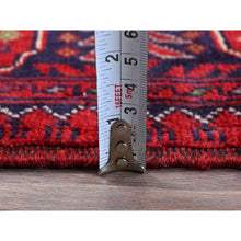 Load image into Gallery viewer, 2&#39;7&quot;x4&#39;5&quot; Carmine Red, Afghan Khamyab With Tribal Design, Soft And Velvety Wool, Hand Knotted, Vegetable Dyes, Oriental Rug FWR4272