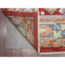 Load image into Gallery viewer, 9&#39;x12&#39; Rich Red, Hand Knotted Afghan Ersari With Large Elements Design, Vegetable Dyes Pure Wool, Oriental Rug FWR428184