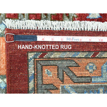 Load image into Gallery viewer, 9&#39;x12&#39; Rich Red, Hand Knotted Afghan Ersari With Large Elements Design, Vegetable Dyes Pure Wool, Oriental Rug FWR428184