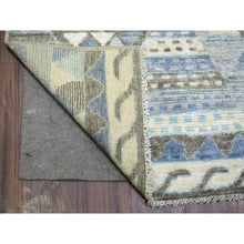 Load image into Gallery viewer, 8&#39;x10&#39; Ivory, Hand Knotted Anatolian Design With Little Triangles, Natural Dyes Pure Wool, Oriental Rug FWR428214