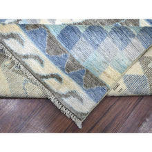 Load image into Gallery viewer, 8&#39;x10&#39; Ivory, Hand Knotted Anatolian Design With Little Triangles, Natural Dyes Pure Wool, Oriental Rug FWR428214