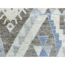 Load image into Gallery viewer, 8&#39;x10&#39; Ivory, Hand Knotted Anatolian Design With Little Triangles, Natural Dyes Pure Wool, Oriental Rug FWR428214