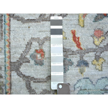 Load image into Gallery viewer, 2&#39;6&quot;x16&#39;1&quot; Silver Gray, Pure Wool Hand Knotted, Afghan Angora Ushak Natural Dyes, Xl Runner Oriental Rug FWR428472