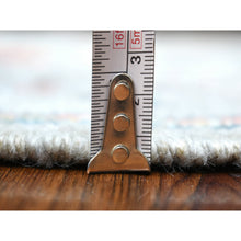 Load image into Gallery viewer, 2&#39;6&quot;x16&#39;1&quot; Silver Gray, Pure Wool Hand Knotted, Afghan Angora Ushak Natural Dyes, Xl Runner Oriental Rug FWR428472