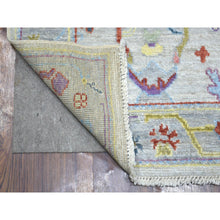 Load image into Gallery viewer, 2&#39;5&quot;x9&#39;8&quot; Silver Gray, Pure Wool Hand Knotted, Afghan Angora Ushak Natural Dyes, Runner Oriental Rug FWR428544