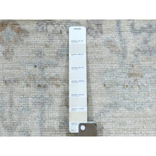 Load image into Gallery viewer, 3&#39;x10&#39; Ivory, Hand Knotted Angora Ushak with Leaf Design, Natural Dyes Afghan Wool, Runner Oriental Rug FWR428556