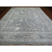 Load image into Gallery viewer, 12&#39;x15&#39;2&quot; Charcoal Gray, Hand Knotted Afghan Angora Oushak, Natural Dyes Soft And Supple Wool, Oversized Oriental Rug FWR428874