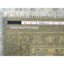 Load image into Gallery viewer, 12&#39;x15&#39;2&quot; Charcoal Gray, Hand Knotted Afghan Angora Oushak, Natural Dyes Soft And Supple Wool, Oversized Oriental Rug FWR428874