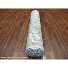 Load image into Gallery viewer, 2&#39;8&quot;x9&#39;10&quot; Gray, Soft Wool Hand Knotted, Afghan Angora Oushak Natural Dyes, Runner Oriental Rug FWR429024