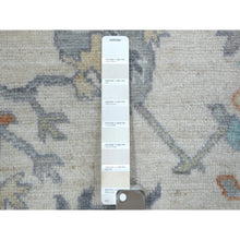 Load image into Gallery viewer, 2&#39;7&quot;x9&#39;8&quot; Ivory, Hand Knotted, Afghan Angora Oushak All Over Design, Natural Dyes, Pure Wool, Runner Oriental Rug FWR429042