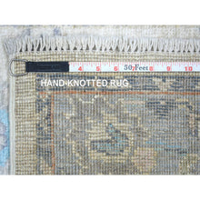 Load image into Gallery viewer, 2&#39;7&quot;x9&#39;8&quot; Ivory, Hand Knotted, Afghan Angora Oushak All Over Design, Natural Dyes, Pure Wool, Runner Oriental Rug FWR429042