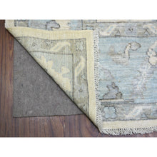 Load image into Gallery viewer, 8&#39;x9&#39;9&quot; Ivory, Hand Knotted Afghan Angora Oushak With Large Leaf Design, Natural Dyes Soft Wool, Oriental Rug FWR429120