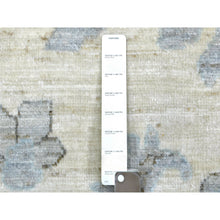 Load image into Gallery viewer, 8&#39;x9&#39;9&quot; Ivory, Hand Knotted Afghan Angora Oushak With Large Leaf Design, Natural Dyes Soft Wool, Oriental Rug FWR429120