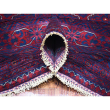 Load image into Gallery viewer, 9&#39;8&quot;x13&#39;1&quot; Deep And Saturated Red, Hand Knotted Afghan Khamyab With Geometric Medallions Design, Velvety Wool, Oriental Rug FWR429228