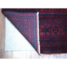 Load image into Gallery viewer, 9&#39;7&quot;x12&#39;9&quot; Deep And Saturated Red, Hand Knotted Afghan Khamyab With Geometric Medallions Design, Pure Wool, Oriental Rug FWR429234