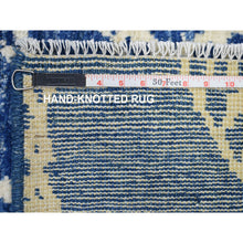 Load image into Gallery viewer, 8&#39;10&quot;x11&#39;5&quot; Navy Blue, Hand Knotted, Soft And Shiny Wool, Natural Dyes, Moroccan Berber With Criss Cross Pattern Oriental Rug FWR429276
