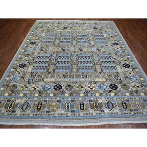 8'3"x10' Gray, Afghan Ersari With Hutchlu Design, Natural Dyes Dense Weave, Soft Wool Hand Knotted, Oriental Rug FWR429294