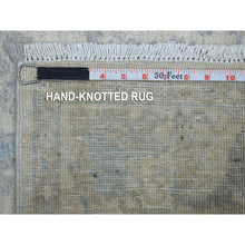 Load image into Gallery viewer, 3&#39;9&quot;x6&#39; Ivory Pure Wool Natural Dyes Hand Knotted, Stone Wash Peshawar Oriental Rug FWR429396