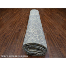 Load image into Gallery viewer, 12&#39;x14&#39;6&quot; Light Gray, Fine Peshawar With All Over Design Densely Woven, Soft Wool Hand Knotted, Oversized Oriental Rug FWR429582
