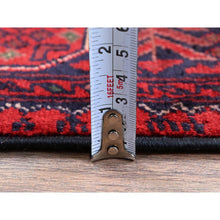 Load image into Gallery viewer, 2&#39;7&quot;x3&#39;10&quot; Carmine Red, Hand Knotted, Afghan Khamyab With Geometric Medallions Design, Soft Wool, Vegetable Dyes, Mat, Sample, Oriental Rug FWR4290