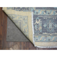 Load image into Gallery viewer, 9&#39;1&quot;x11&#39;9&quot; Ivory, Hand Knotted Fine Peshawar With Heriz Serapi Design, Densely Woven Afghan Wool, Oriental Rug FWR429714