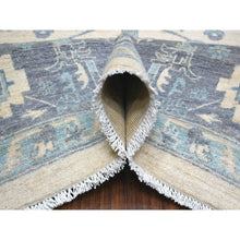 Load image into Gallery viewer, 9&#39;1&quot;x11&#39;9&quot; Ivory, Hand Knotted Fine Peshawar With Heriz Serapi Design, Densely Woven Afghan Wool, Oriental Rug FWR429714