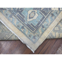 Load image into Gallery viewer, 9&#39;1&quot;x11&#39;9&quot; Ivory, Hand Knotted Fine Peshawar With Heriz Serapi Design, Densely Woven Afghan Wool, Oriental Rug FWR429714