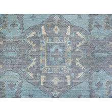 Load image into Gallery viewer, 9&#39;1&quot;x11&#39;9&quot; Ivory, Hand Knotted Fine Peshawar With Heriz Serapi Design, Densely Woven Afghan Wool, Oriental Rug FWR429714
