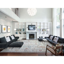 Load image into Gallery viewer, 11&#39;9&quot;x15&#39;9&quot; Ivory, Afghan Angora Oushak with All Over Design Natural Dyes, Hand Knotted Pure Wool, Oversized Oriental Rug FWR429768