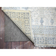 Load image into Gallery viewer, 3&#39;1&quot;x4&#39;10&quot; Ivory Natural Dyes White Wash Peshawar, Pure Wool Pomegranate Design Hand Knotted, Oriental Rug FWR429804