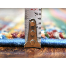 Load image into Gallery viewer, 2&#39;x3&#39;2&quot; Colorful, Hand Knotted Afghan Super Kazak With Khorjin Design, Natural Dyes Densely Woven Ghazni Wool, Mat Oriental Rug FWR429984