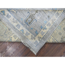 Load image into Gallery viewer, 8&#39;2&quot;x9&#39;10&quot; Light Gray Angora Oushak Willow And Cypress Tree Design Natural Dyes, Afghan Wool Hand Knotted Oriental Rug FWR430248