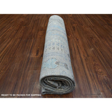 Load image into Gallery viewer, 8&#39;2&quot;x9&#39;10&quot; Light Gray Angora Oushak Willow And Cypress Tree Design Natural Dyes, Afghan Wool Hand Knotted Oriental Rug FWR430248