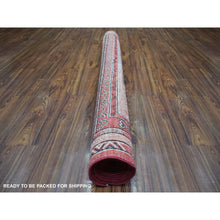 Load image into Gallery viewer, 5&#39;10&quot;x8&#39;10&quot; Red Peshawar with Intricate Geometric Motifs , Pop Of Color Pure Wool Hand Knotted Oriental Rug FWR430374